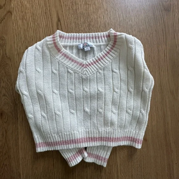 Cozy Cream and Pink Kids Sweater - Picture 2 of 3